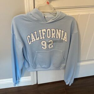 Womens small petite cropped hoodie